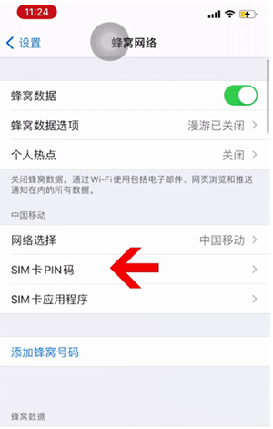 莘县苹果14维修网分享如何给iPhone14的SIM卡设置密码 