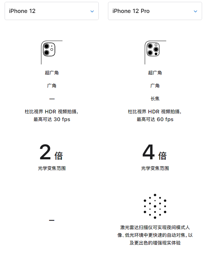 莘县苹果手机维修分享苹果 iPhone 12 与 iPhone 12 Pro 选哪款 